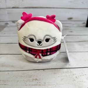 Squishmallows Gracelynn Arctic Fox 4.5" Christmas Plush NWT